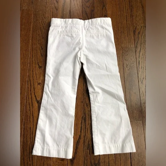 Lilly Pulitzer Girls 4 White Khaki Flare Leg 100% Cotton Pants - EUC! - Picture 11 of 12